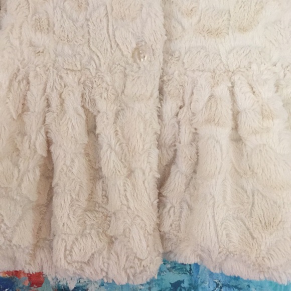 CALVIN KLEIN Fluffy Soft Coat cream Lined Sz 6 - Picture 8 of 13